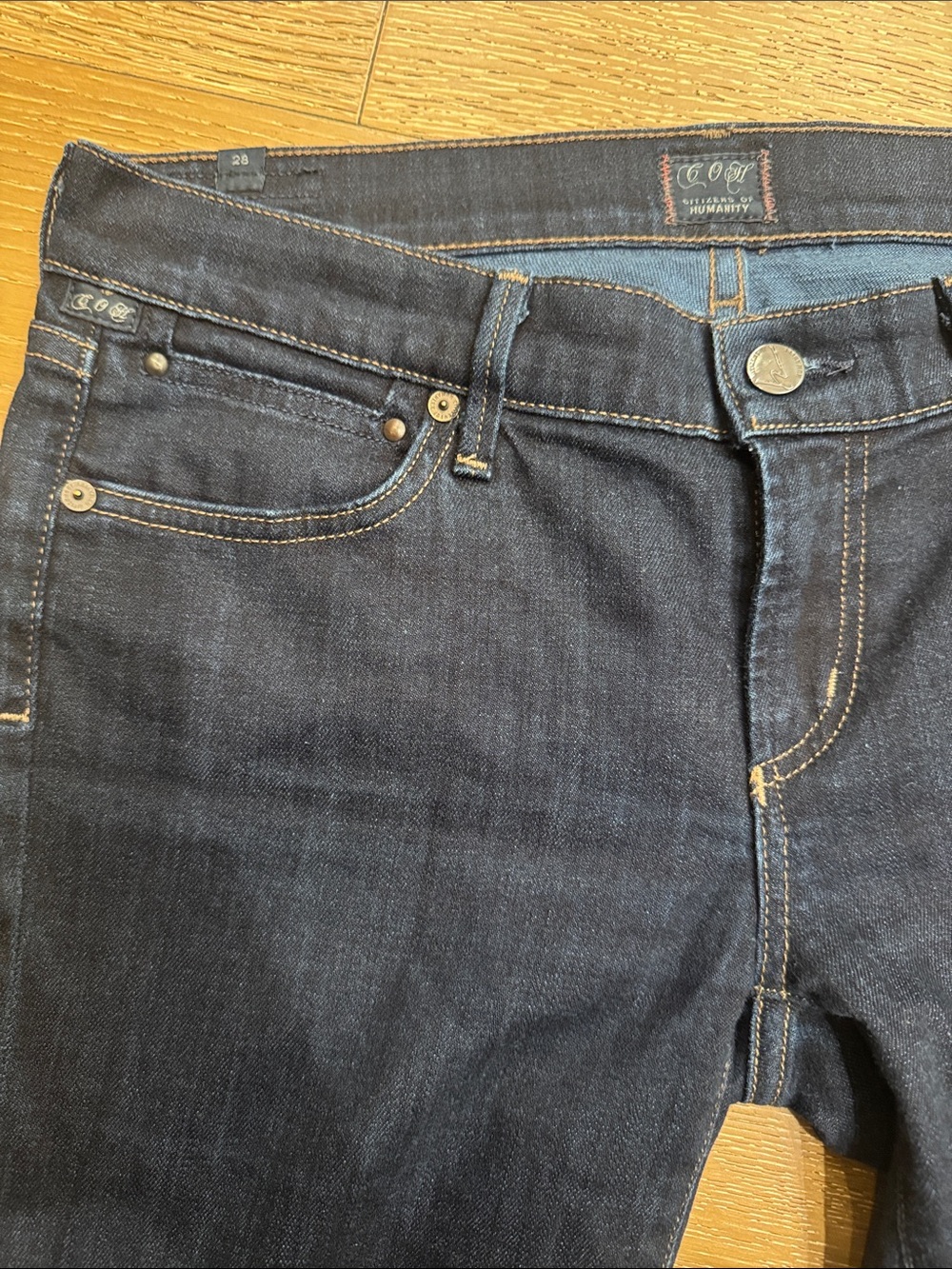 Citizens of Humanity Morrison Slim Bootcut Jeans Size 28 Dark Wash - Picture 4 of 8
